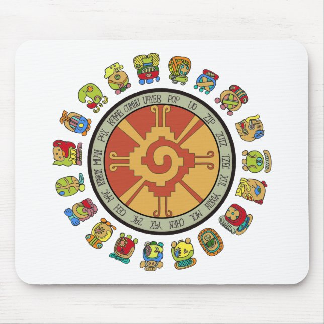 Mayan Calendar Design Mouse Pad (Front)