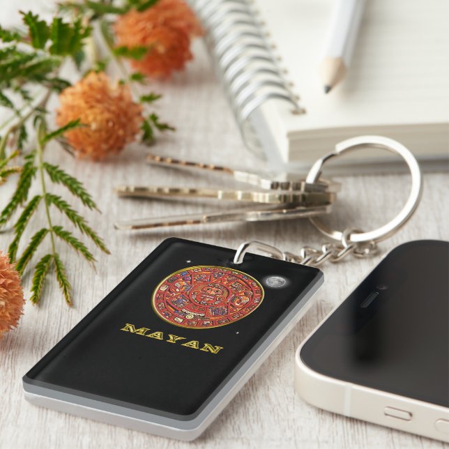 Mayan  calendar key ring (Front Right)