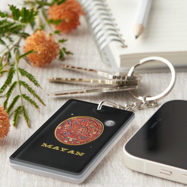 Mayan  calendar key ring (Front Right)
