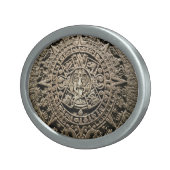 Mayan Calendar Oval Belt Buckle (Front Right)
