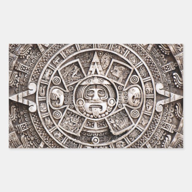 Mayan Calendar Rectangular Sticker (Front)