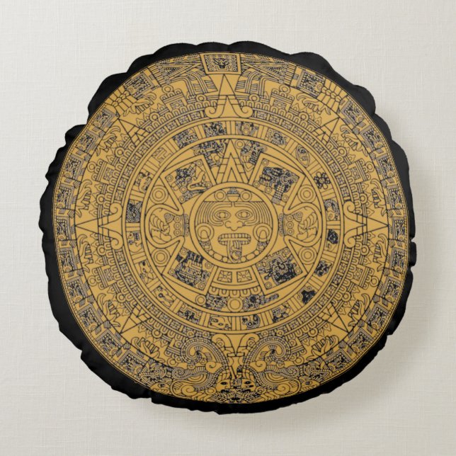 Mayan Calendar Round Cushion (Front)