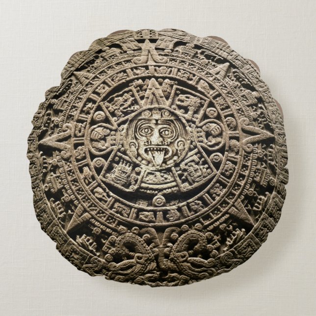 Mayan Calendar Round Cushion (Front)