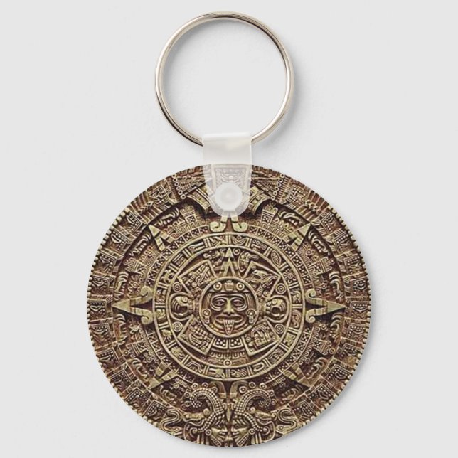 Mayan Calendar Stone 12.21.2012 Key Ring (Front)