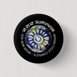 Mayan Calender End of the World 2012 3 Cm Round Badge