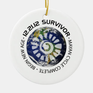 Mayan Calender End of the World 2012 Ceramic Ornament