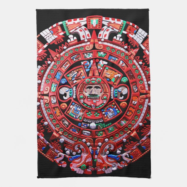Mayan Calender Tea Towel (Vertical)