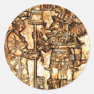 Mayan Carvings Photo Series #1 Classic Round Sticker