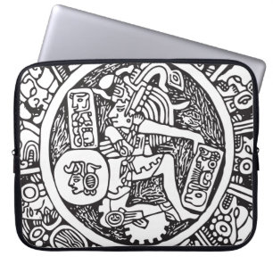 Mayan circle, Mexican hieroglyph(Maya) Laptop Sleeve