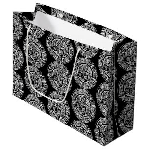 Mayan circle, Mexican hieroglyph (Maya) Large Gift Bag