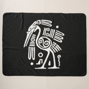 Mayan Crane Sherpa Blanket