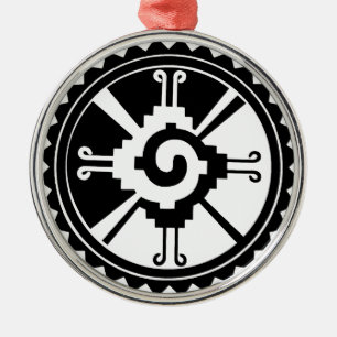 Mayan Deity Symbol Hunab Ku Metal Ornament