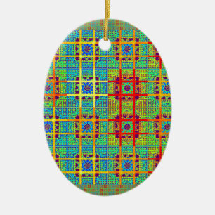 Mayan ethnic tribal pattern.jpg ceramic ornament