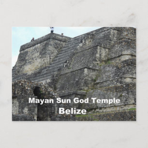 Mayan God Sun Temple, Belise Postcard