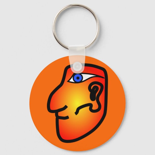 Mayan Head Keychain (Front)
