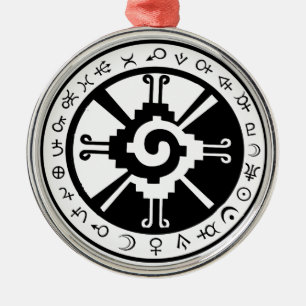 Mayan Hunab Ku Creator & Planetary Symbols Metal Tree Decoration