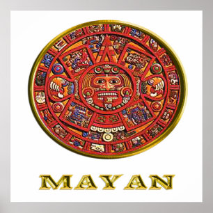 Mayan Indian art Poster