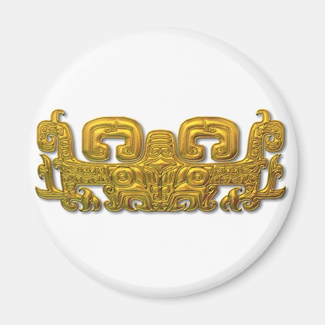 Mayan Jaguar - Gold Magnet (Front)