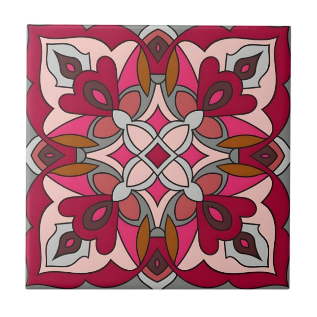 mayan rose red texture tiles (Front)
