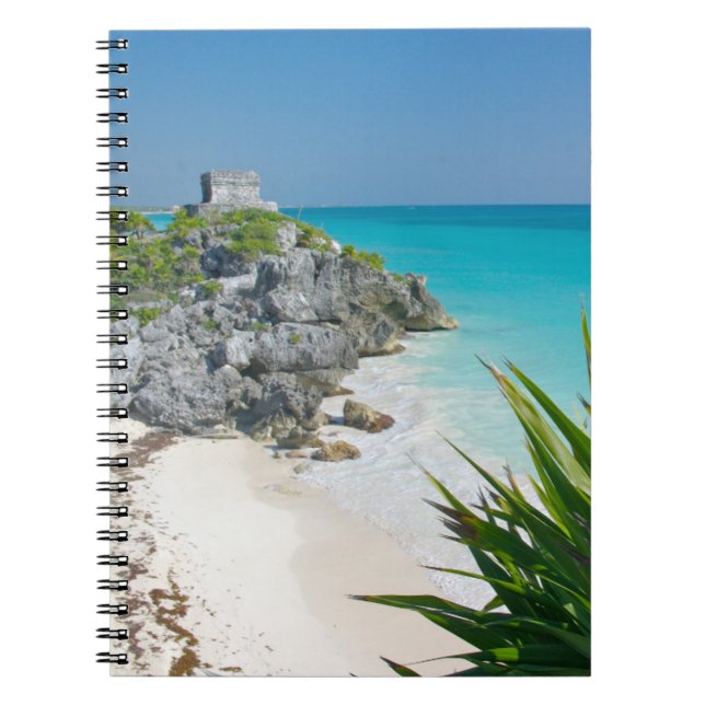 Mayan Ruins At The Beach In Tulum Notebook (Front)