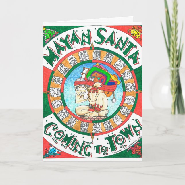 Mayan Santa greeting card (Front)