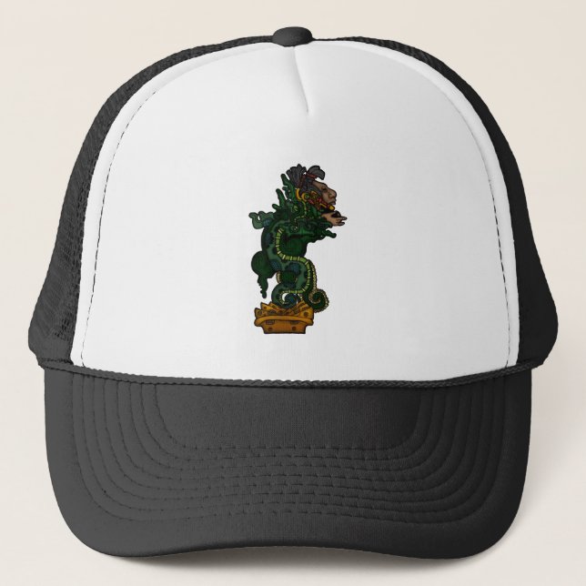Mayan Serpent God_Cutout Trucker Hat (Front)