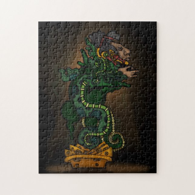Mayan Serpent God Jigsaw Puzzle (Vertical)