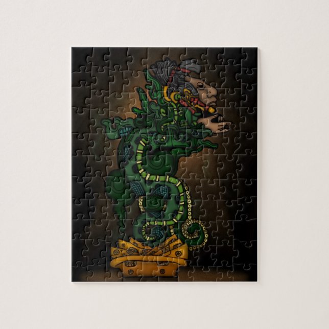 Mayan Serpent God Jigsaw Puzzle (Vertical)