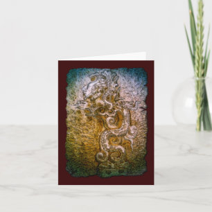 Mayan Serpent God Mexican Art Greeting-Cards Card