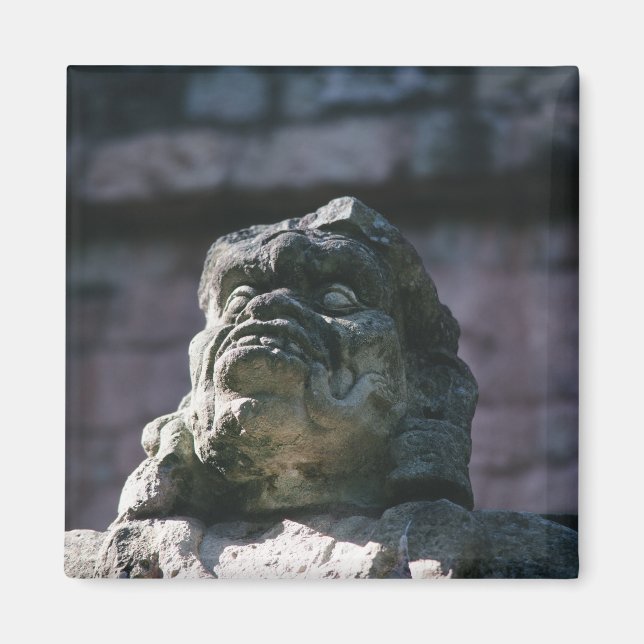 Mayan Stone Carved Statue Block Copan Honduras Magnet (Front)