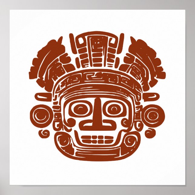 Mayan style head poster (Front)