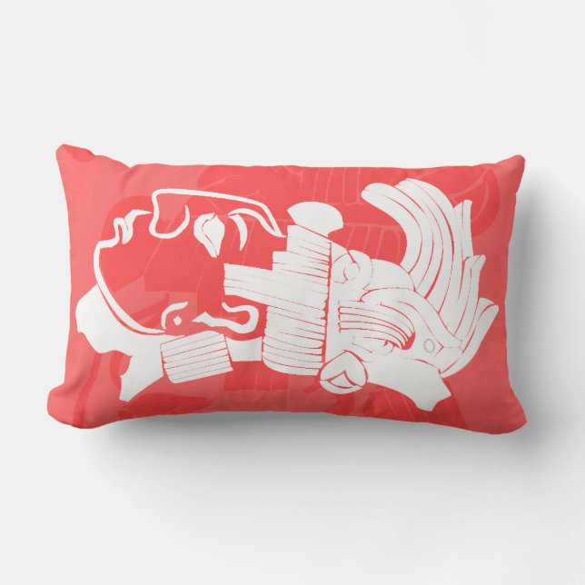 MAYAN Throw Pillow Lumbar 13" x 21" (Front)