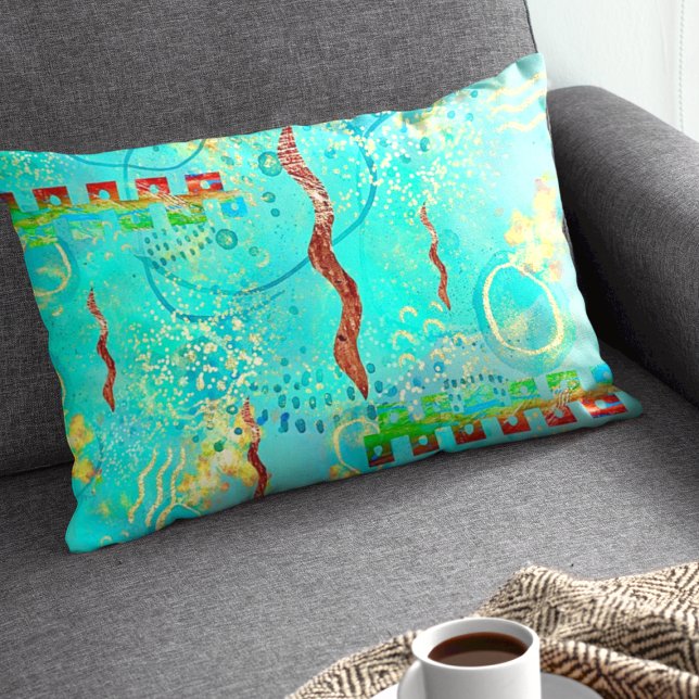 Mayan Turquoise & Golden Misty Sky Pillow Case (Creator Uploaded)