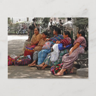 Mayan Vendors Postcard