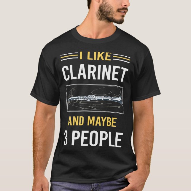 Maybe 3 People Clarinet T-Shirt (Front)