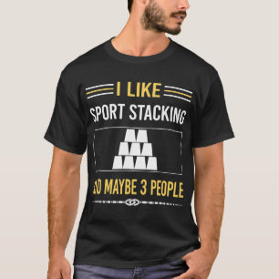 Maybe 3 People Sport Stacking Cup Stacking Speed S T-Shirt