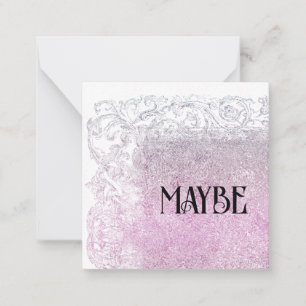 *~* MAYBE Relationship AP63 Flat Note Card