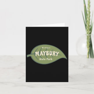 Maybury State Park Michigan Fall Leaves Vacation  Card