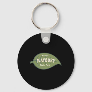 Maybury State Park Michigan Fall Leaves Vacation Key Ring