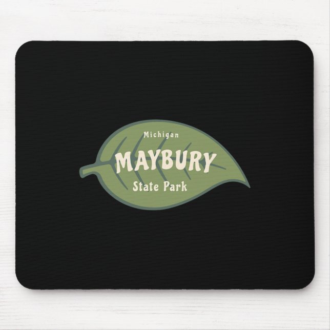 Maybury State Park Michigan Fall Leaves Vacation  Mouse Pad (Front)