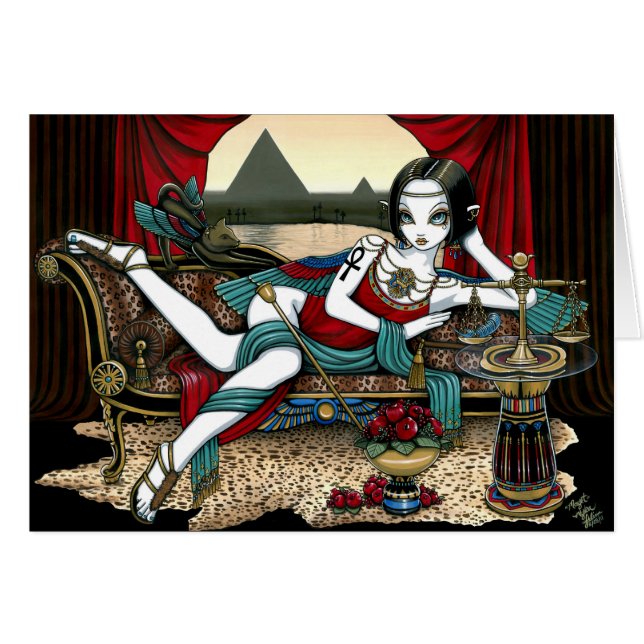 "Mayet" Egyptian Goddess Maat Angel Card (Front Horizontal)