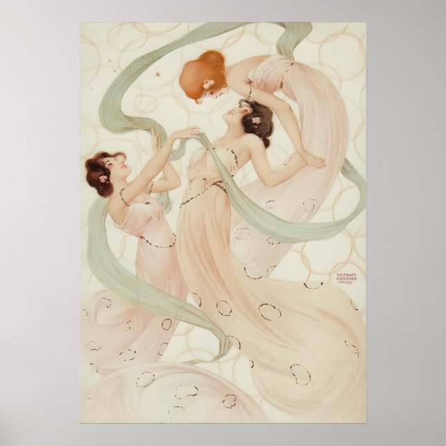 Mayflies I by Raphael Kirchner Poster (Front)