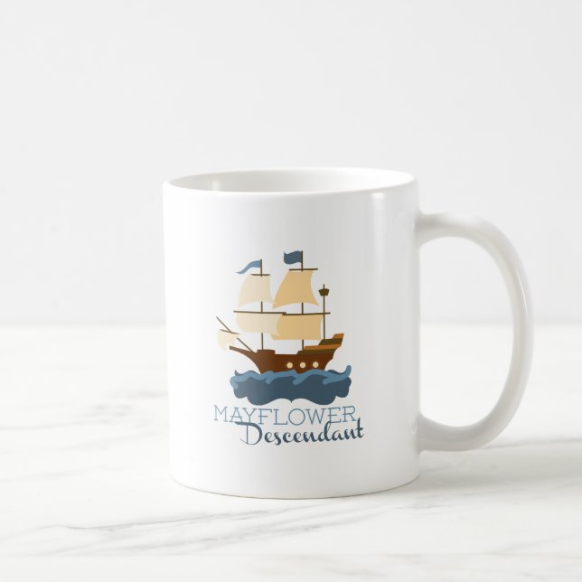 Mayflower Descendant Coffee Mug (Right)
