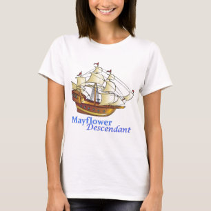 Mayflower Descendant Sailing Ship T-Shirt