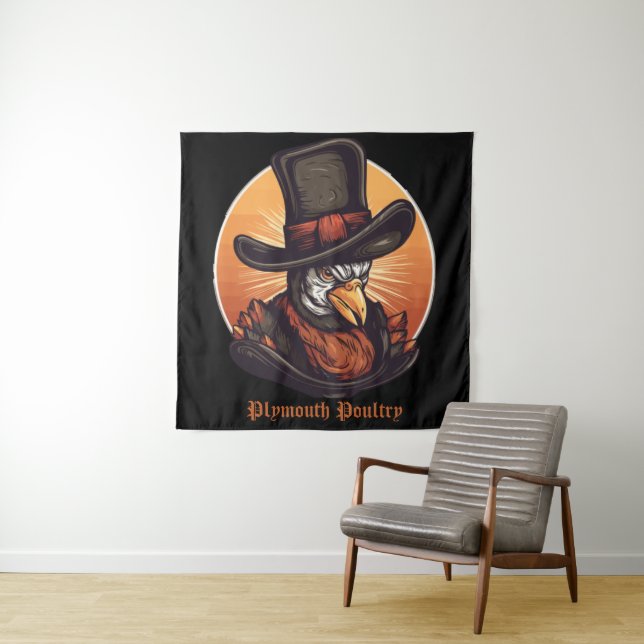  Mayflower Gobbler Tapestry (In Situ)