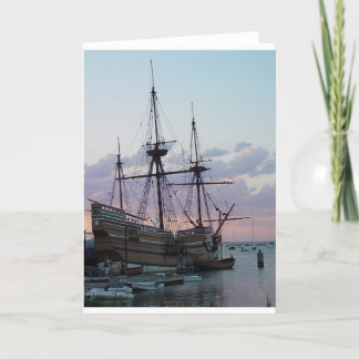 Mayflower II at Sunset Card