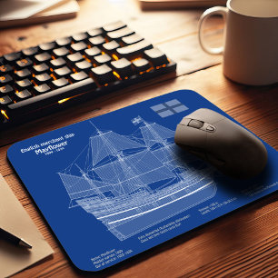 Mayflower - Ship Blueprint Plans ABD Mouse Pad