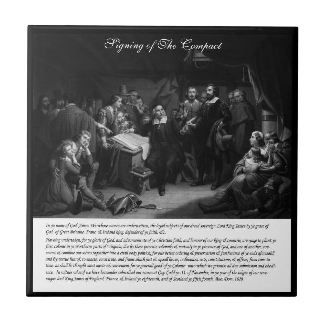 Mayflower - Signing of the Compact Tile (Front)