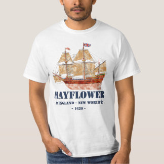 Mayflower Tall Ship - England to New World in 1620 T-Shirt