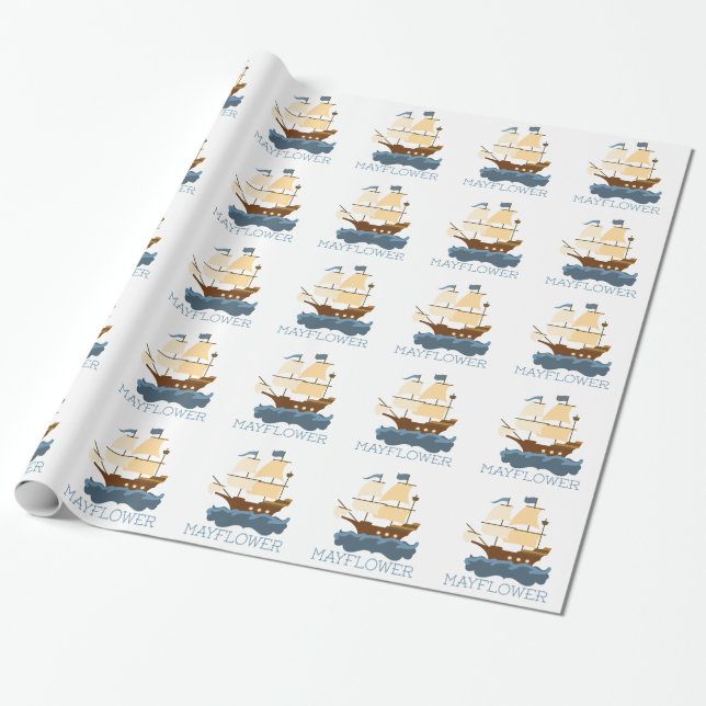 Mayflower Wrapping Paper (Unrolled)